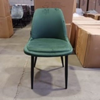 4x Velvet eetkamerstoel, Groen, 2025